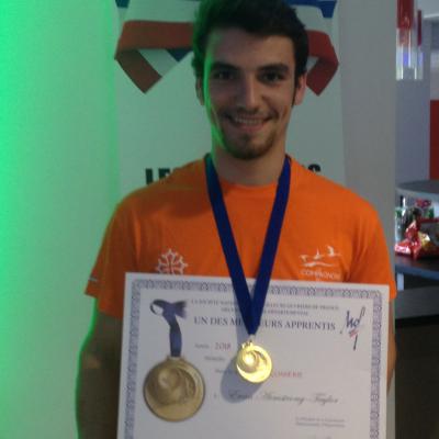 Evan médaille d'or meilleur apprenti compagnon de France
