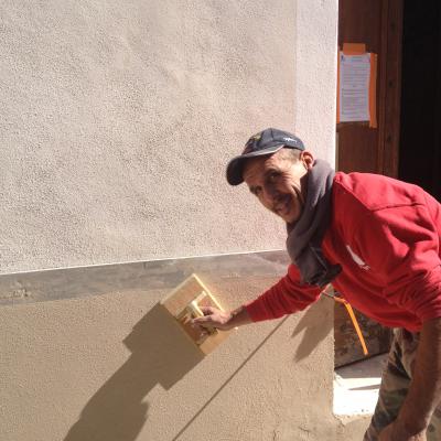 Chantier Façade à la chaux Momo