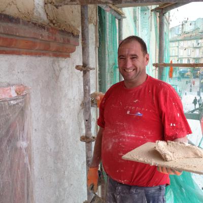 Chantier façade à la chaux Olivier